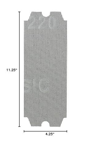 Gator Clamp-On Precut Drywall Sanding Screen, 4-1/4" x 11-1/4", 220 Grit, 25 Pack