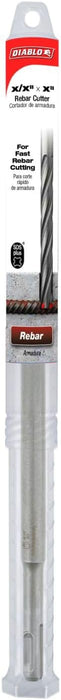 Diablo SDS-Plus Rebar Cutter for Cutting Rebar and Steel in Concrete - 9/16" Diameter, 12" Length, 5" Working Length - DMAPLRC1030
