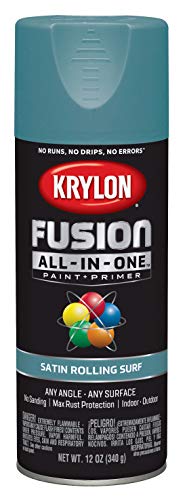 Krylon Fusion All-In-One Adhesive Spray Paint for Indoor/Outdoor Use, 12 oz, Rolling Surf