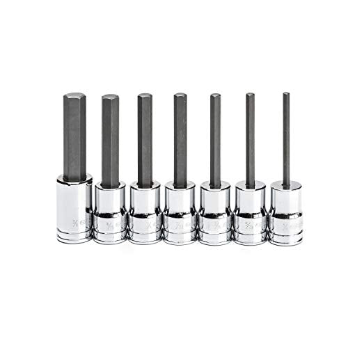 GEARWRENCH 7 Pc. 3/8" Drive Mid-Length Hex Bit Socket Set, SAE - 82529