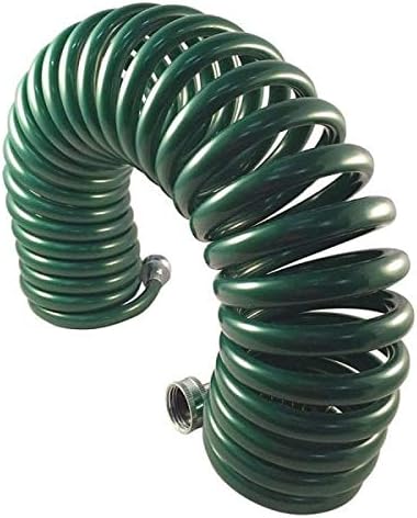 Flexon CH1225CN 1/2" x 25ft Coil Garden Hose – Compact, Kink-Resistant, Lightweight, Space-Saving Design, Durable and Weather-Resistant Watering Hose for Small Yards and Gardening