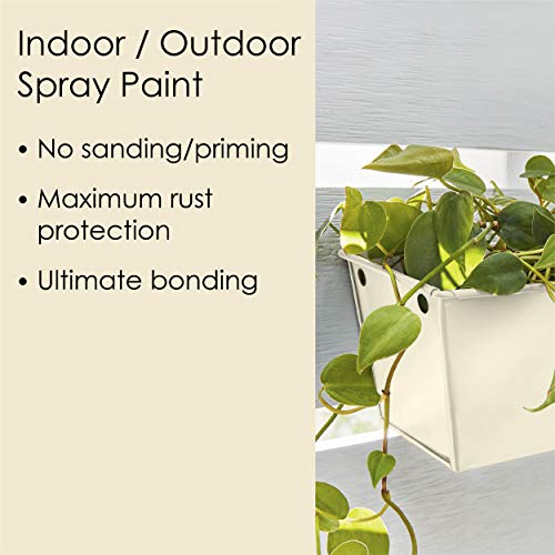 12 oz Krylon K02737007 Dover White Fusion All-In-One Paint & Primer Spray Paint, Satin