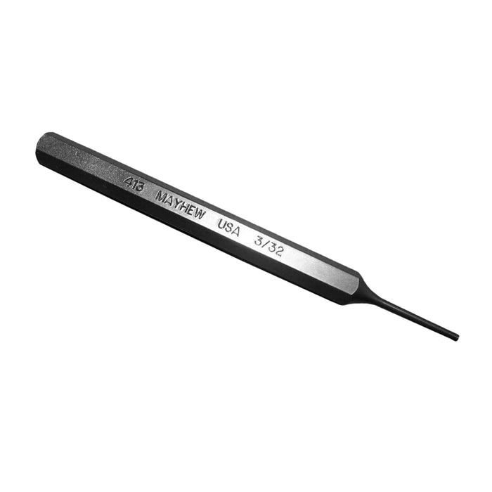 Mayhew Tools 71001 SAE Pin Punch, 3/32 x 0.88" Pin, 4-1/2" OAL x 5/16" Body, Shot Blast Finish