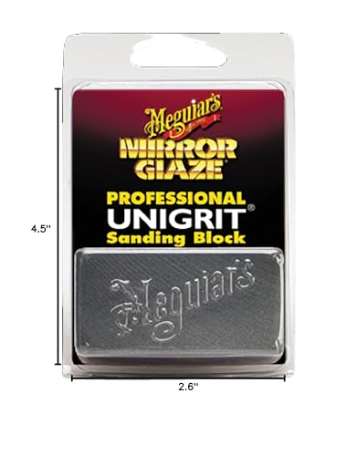 Meguiar's Professional Unigrit Sanding Block K1500-1,500 Grit - Car Sandpaper Block for Removal of Runs, Sags, and Other Small, Isolated Defects