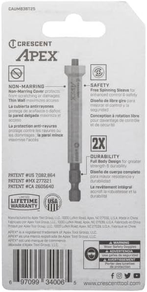 Crescent CAUMB3BT25 T25 x 3-1/2" Torx u-GUARD Covered Impact Power Bit with Ring Magnet (Pack of 2)