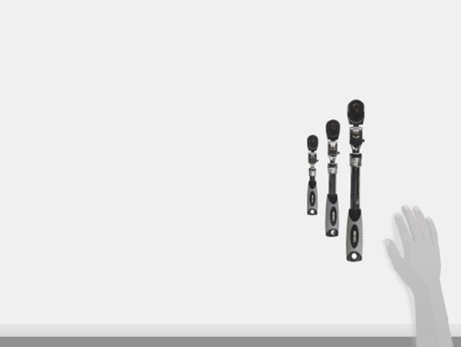 EZRED MR482FL 3-Piece Extendable Ratchet Set,Silver