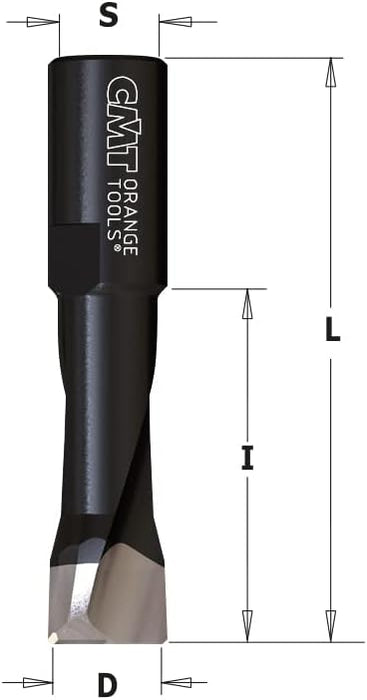 CMT (380.100.11) Bit for Domino Jointing Machines by Festool DF500, 10mm (25/64-Inch), M6x0.75mm Shank