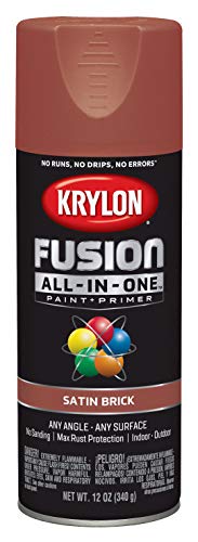 Krylon Fusion All-In-One Adhesive Spray Paint for Indoor/Outdoor Use, 12 oz, Brick
