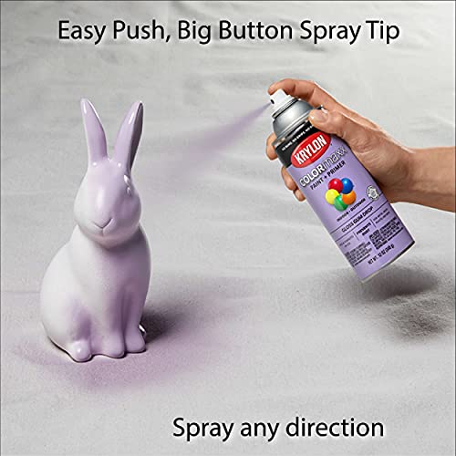 12 oz Krylon K05521007 Gum Drop COLORmaxx Paint & Primer Spray Paint, Gloss