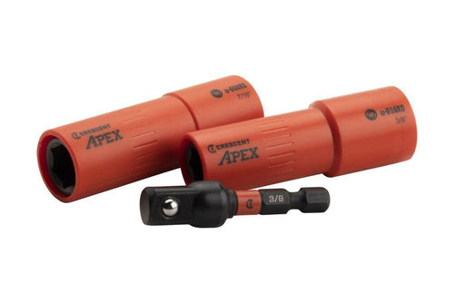 Crescent CAUGK2-32 Apex 3 Piece u-GUARD 3/8" Covered Socket Set