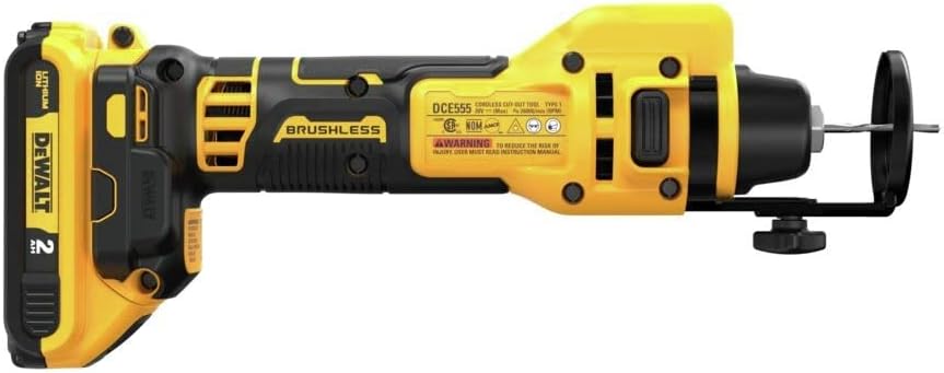 DEWALT DCE555D2 20V MAX Drywall Cutting Tool, Cut Out Tool, 2 Batteries and Charger Included