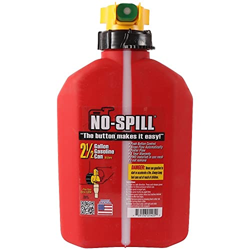 No-Spill Stens 2 1/2 Gallon Fuel Can 765-102 For No-Spill 1405, 765-102, 11.75" x 8" x 10"", Red