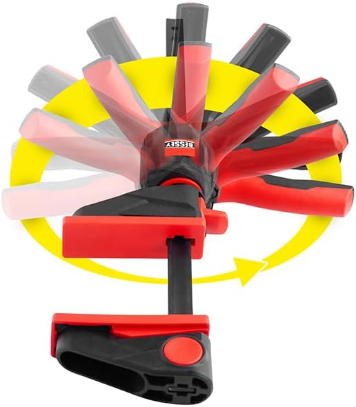 ‎BESSEY | ‎EHKL360-06 | Bessey EHKL360, 6 In, Trigger Clamp and Spreader 360 Rotating Handle One-Hand Bar Clamps, Black