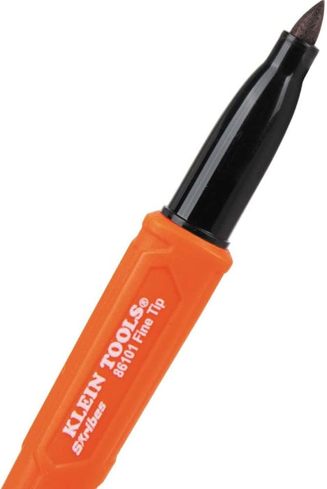 Klein Tools 861014 Skribes Fine Tip Permanent Markers, Black (Pack of 4)