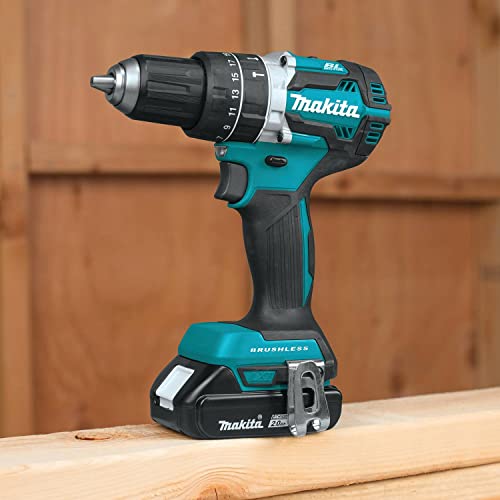 Makita 18V LXT Lithium‑Ion Compact Brushless Cordless 1/2" Hammer Driver‑Drill