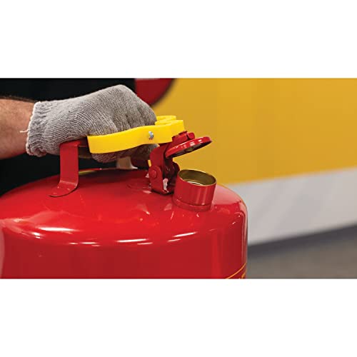 Eagle 2.5 Gallon Type I Yellow Safety Gas Can for Diesel with Flame Arrester and Self-Closing Lid, Made in the USA, Galvanized Steel Flammable Storage Can, UI25SY