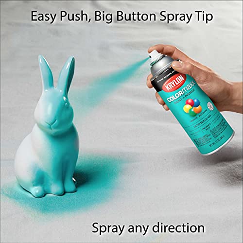 12 oz Krylon K05576007 Sea Glass COLORmaxx Paint & Primer Spray Paint, Satin