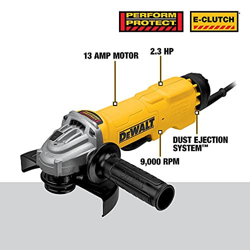 DEWALT 6 In. 13 Amp. Angle Grinder Tool, Paddle Switch with No Lock-On