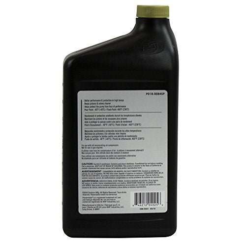Powermate PX P018-0084SP 100% Full Synthetic Air Compressor Oil,