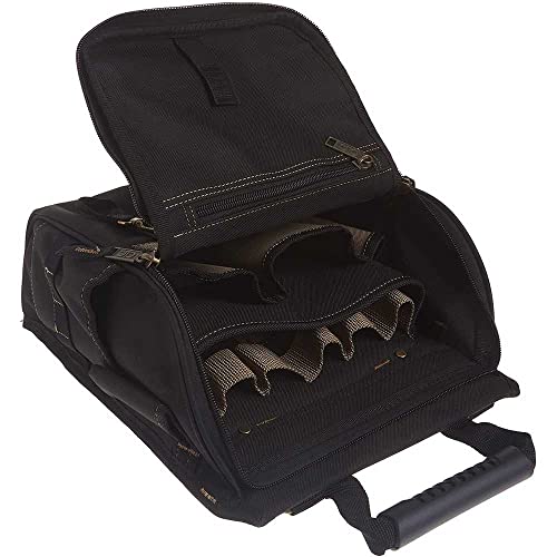 CLC Custom Leathercraft 1509 Zippered Professional Electricians Tool Pouch, 21 Pocket , Black