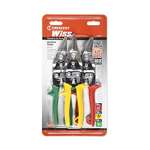 Crescent Wiss 3 Piece MetalMaster Compound Action Aviation Snip Set - M123R