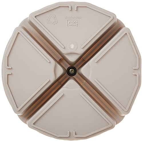 Custom Leathercraft1154 4-Inch High, Full-Round Bucket Tray,Cream White
