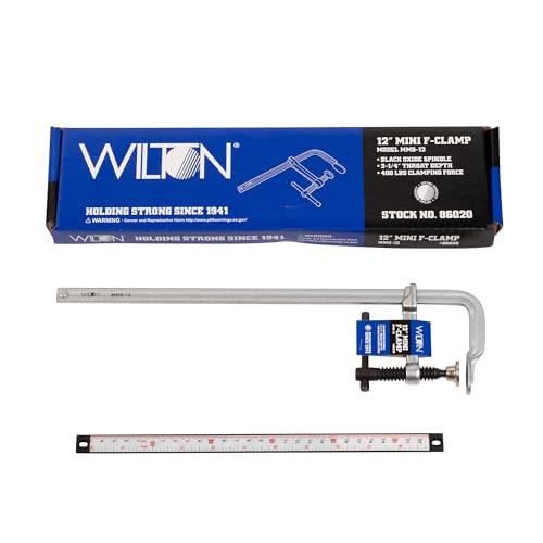 Wilton Mini F-Clamp, 12" Opening, 2-1/4" Throat, 400 Lbs. Clamping Force (Model MMS-12)