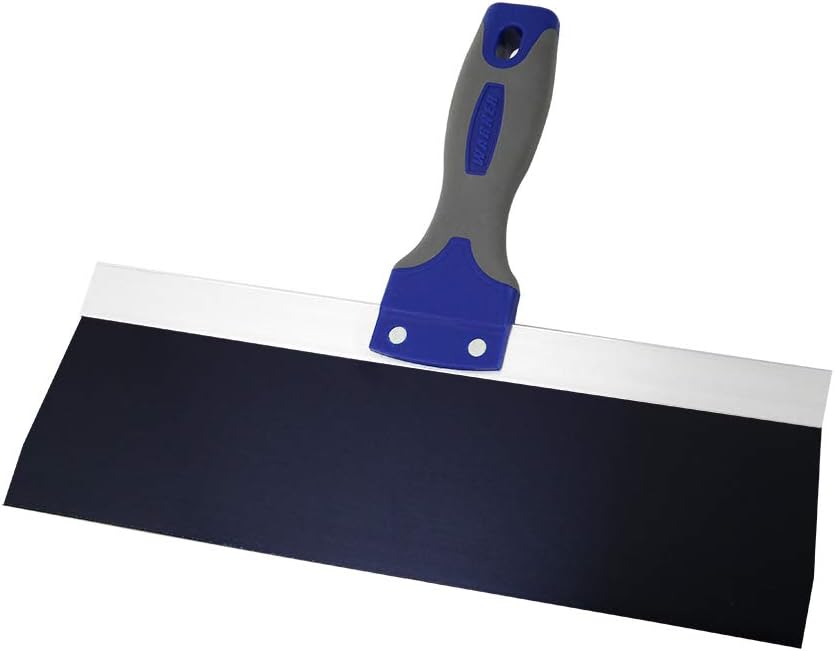 Warner 12" ProGrip Blue Steel Drywall Taping Knife, Soft Grip Handle - 10873