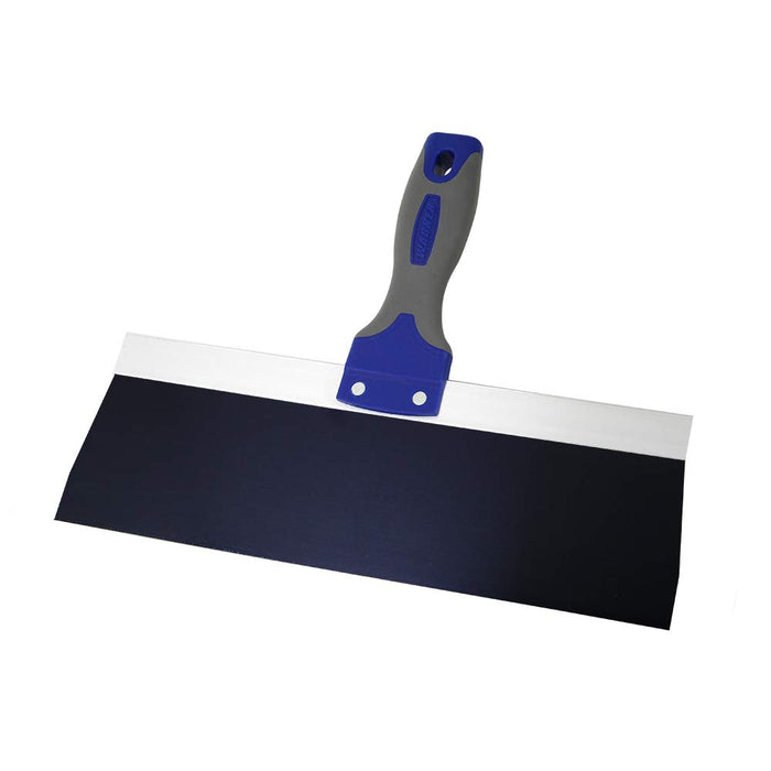 Warner 12" ProGrip Blue Steel Drywall Taping Knife, Soft Grip Handle - 10873
