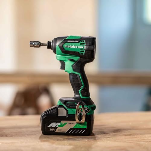 Metabo HPT 18V MultiVolt Impact Driver Kit | 1/4-Inch Chuck | 2-2.0 Ah 18V Batteries | 1,549 in-lbs Torque | Brushless Motor | Compact Size & Weight | Lifetime Tool Warranty | WH18DEX