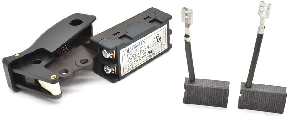 Superior Electric DW708-KIT Switch and Carbon Brush Kit Compatible with DEWALT DW708 Miter Saw Replaces OEM 153609-00, 381028-02 & 381028-08