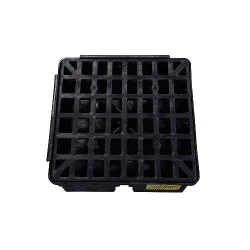 Eagle One Drum Modular Spill Platform, 26.25"x26"x6.5", 15 Gallon Sump, 2,000 lbs. Load Capacity Containment Tray, Made in USA, Black, 1633B