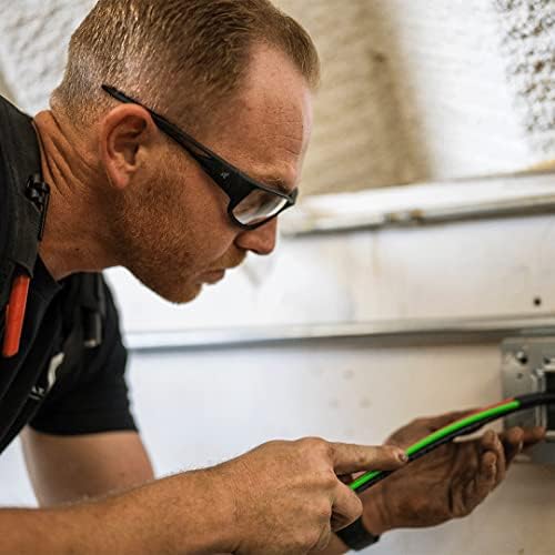 EDGE TSK-XL215 Kazbek XL Polarized Wrap-Around Safety Glasses, Anti-Scratch, Non-Slip, UV 400, Military Grade, ANSI/ISEA & MCEPS Compliant, XL Wide Fit, Black Frame/Copper Lens