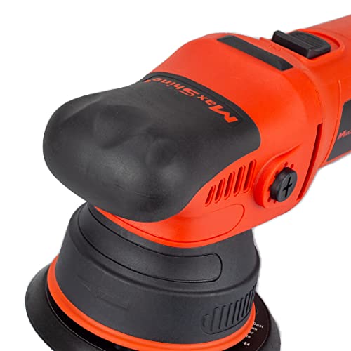 Maxshine 8mm Throw, 5" Plate M8S V2 Dual Action Polisher, Car Detailing - Powerful 1000W, 6-Speed, 5/16"-24 Thread - Auto Detailing Tool for Paint Protection, Restoration, Scratch Repair & Shine (Red)