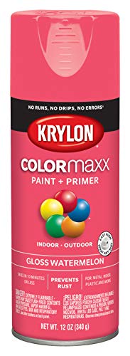12 oz Krylon K05544007 Watermelon COLORmaxx Paint & Primer Spray Paint, Gloss