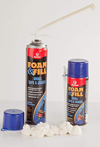 Red Devil 0913 Foam & Fill Small Gaps & Cracks Expanding Polyurethane Sealant, 12 oz, Off-White, Pack of 1