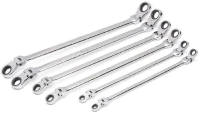 GEARWRENCH 86830 6 Piece 90-Tooth 12 Point Metric GearBox Double Flex Ratcheting Wrench Set