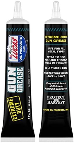 Lucas Extreme Duty Gun Grease 1oz Tube 10889 Lube Oil (Pack of 3)