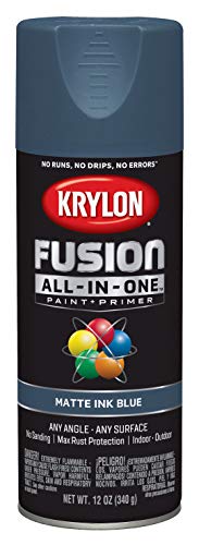 Krylon Fusion All-In-One Adhesive Spray Paint for Indoor/Outdoor Use, 12 oz, Ink Blue