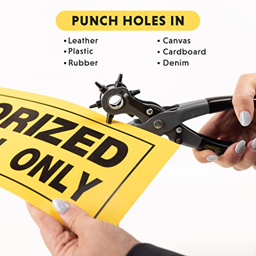 General Tools Leather Hole Punch Tool, 5/64 In. to 3/16 In.
