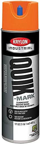 Krylon A03702007 Industrial Quik-Mark Sb Inverted Marking Paint Fluorescent Orange (Pack of 12)