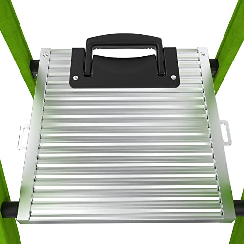 Little Giant Ladders, MightyLite 2.0, 4' Stepladder with Ground Cue, Fiberglass, Type IAA, 375 lbs Weight Rating, (15404-001), Green