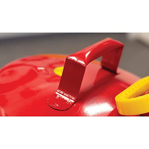 Eagle 2.5 Gallon Type I Yellow Safety Gas Can for Diesel with Flame Arrester and Self-Closing Lid, Made in the USA, Galvanized Steel Flammable Storage Can, UI25SY