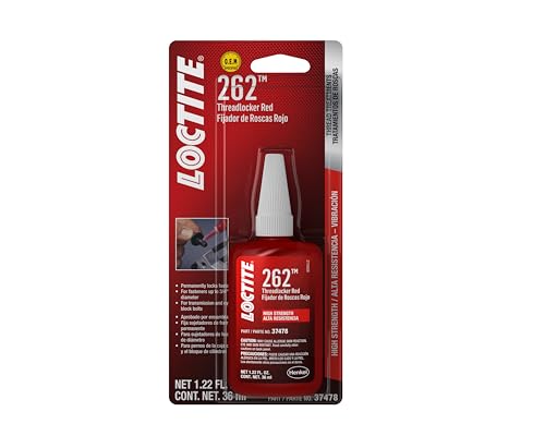 Loctite 262 Automotive Threadlocker Red – High Strength Thread Lock, High-Temp, Permanent, Oil Tolerant, General Purpose - 36 ml, 1 Pack