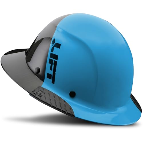 Lift Safety Carbon Fiber DAX Full Brim Hard Hat, Blue/Black
