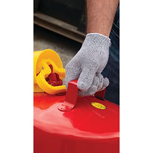 Eagle 5 Gallon Type I Green Safety Gas Can for Oil and Other Combustibles with Flame Arrester and Self-Closing Lid, Made in the USA, Galvanized Steel Flammable Storage Can, UI50SG