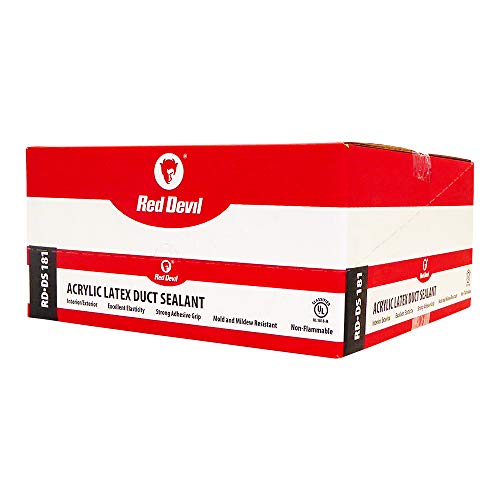 Red Devil 0841DS4 RD-DS 181 Acrylic Latex Duct Sealant, 1/2 Gallon, Gray, 4 Pack