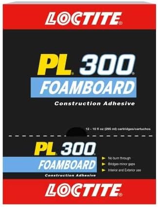 Loctite PL300 Foamboard Adhesive, 10 fl oz, Cartridge (Pack of 12)