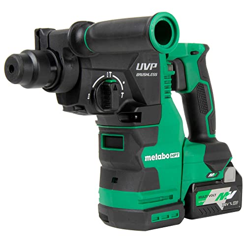 Metabo HPT Cordless 36V Multi-Volt Rotary Hammer Kit | SDS Plus | 1-1/8-Inch | LED Level | User Vibration Protection | Optional AC Adapter | DH3628DA