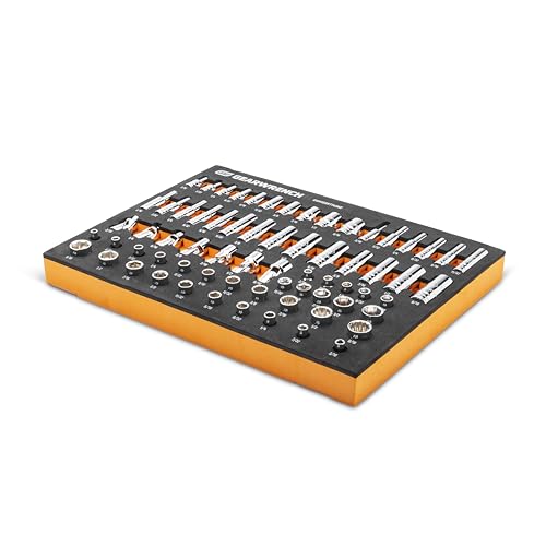 GEARWRENCH 68 Piece 1/4" Drive Master SAE Socket Set in Foam Storage Tray - GWMSSKT14SAE